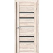 Межкомнатная дверь экошпон XLINE 6 со стеклом без притвора Клён крем