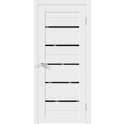 Межкомнатная дверь экошпон XLINE 15 со стеклом без притвора Эмалит белый