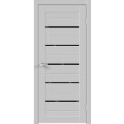 Межкомнатная дверь экошпон XLINE 15 со стеклом без притвора Эмалит серый