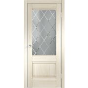 Межкомнатная дверь экошпон ALTO со стеклом 2V без притвора Ясень японский