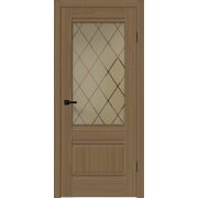 Межкомнатная дверь SOFTWOOD ALTO со стеклом 2V без притвора Орех американский мореный
