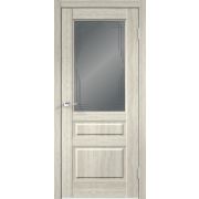 Межкомнатная дверь экошпон VILLA со стеклом 3V без притвора цвет Дуб дымчатый
