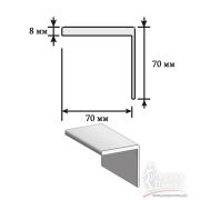 Наличник ЭКОШПОН телескопический L (8мм) 70х70х2150 угловой Муар снежный